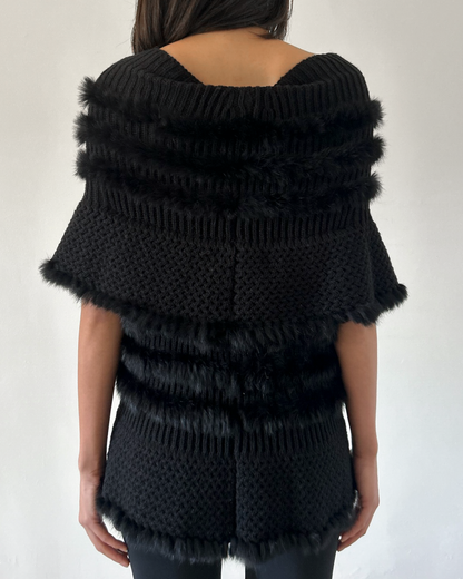 Vintage Fur Poncho / Vest