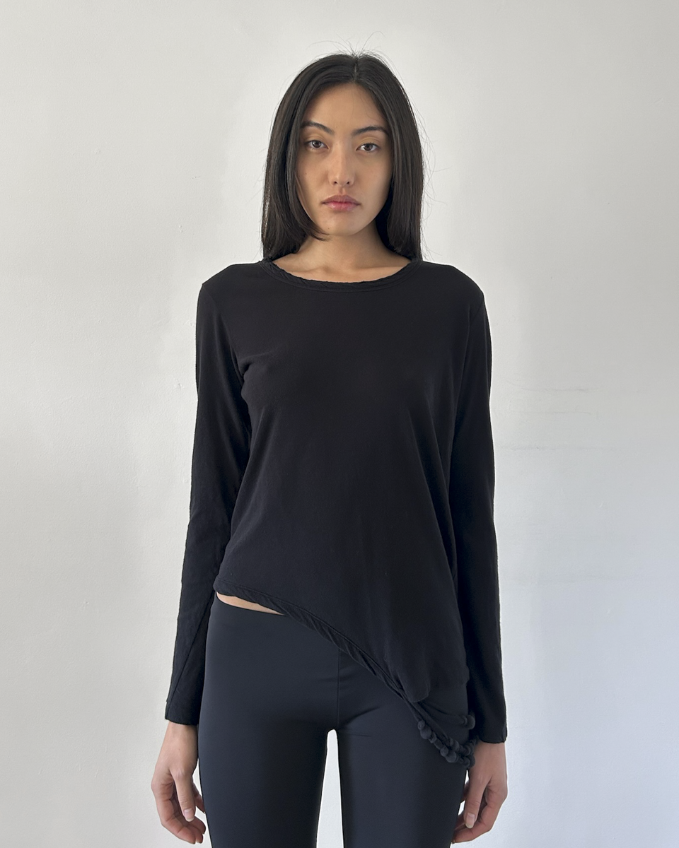 Y’s Yohji Yamamoto Asymmetrical Beaded Top