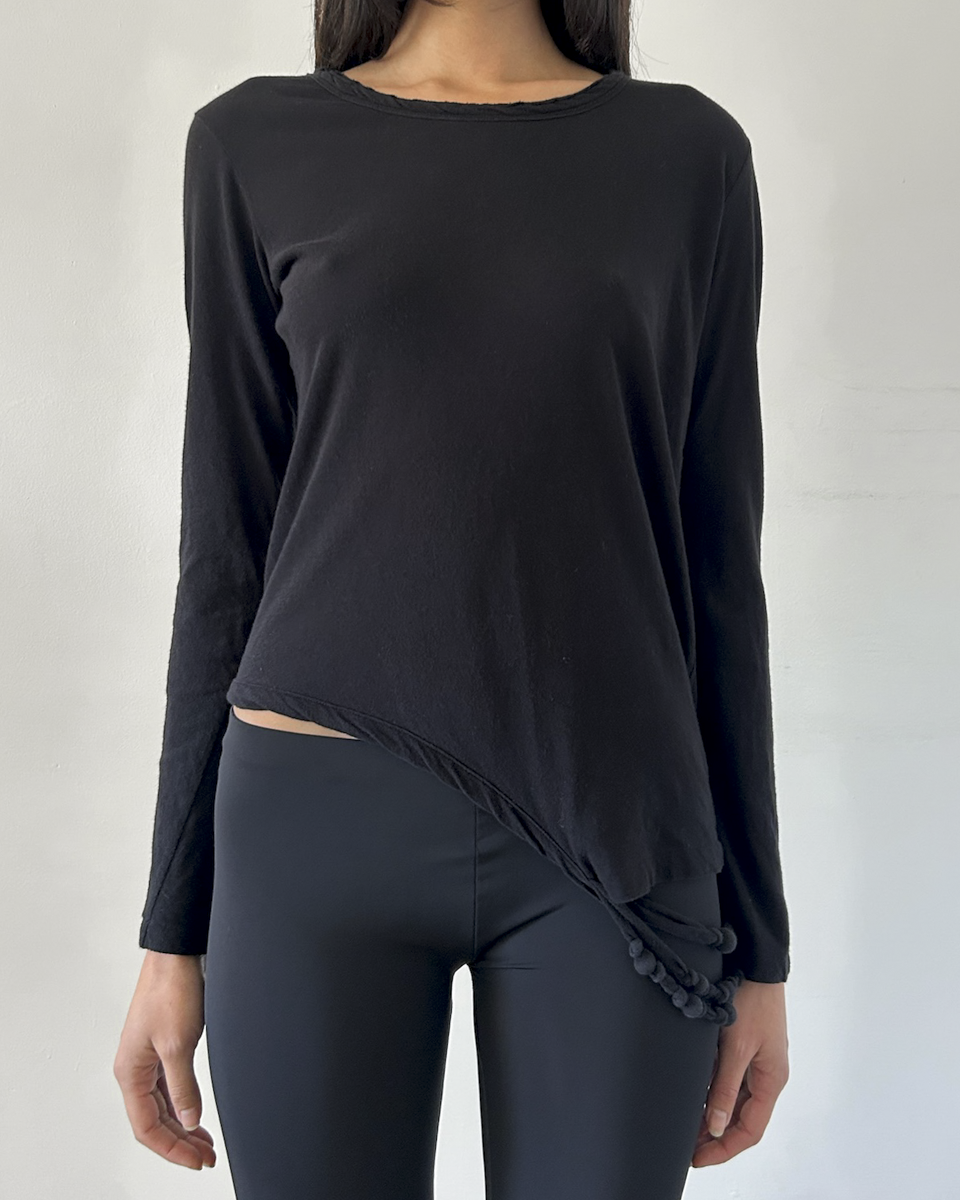 Y’s Yohji Yamamoto Asymmetrical Beaded Top