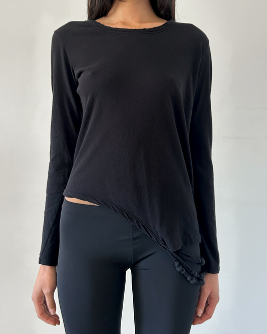 Y’s Yohji Yamamoto Asymmetrical Beaded Top