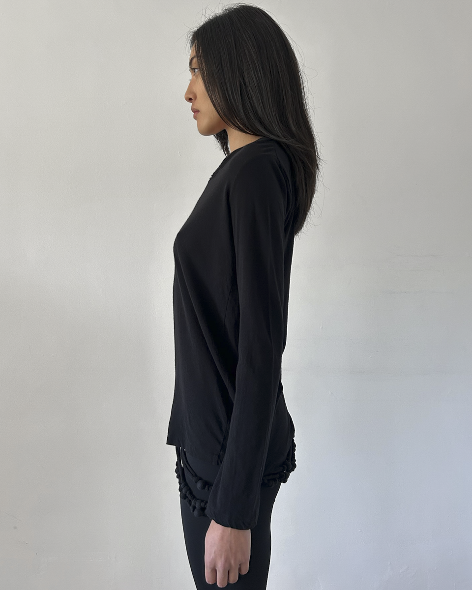 Y’s Yohji Yamamoto Asymmetrical Beaded Top