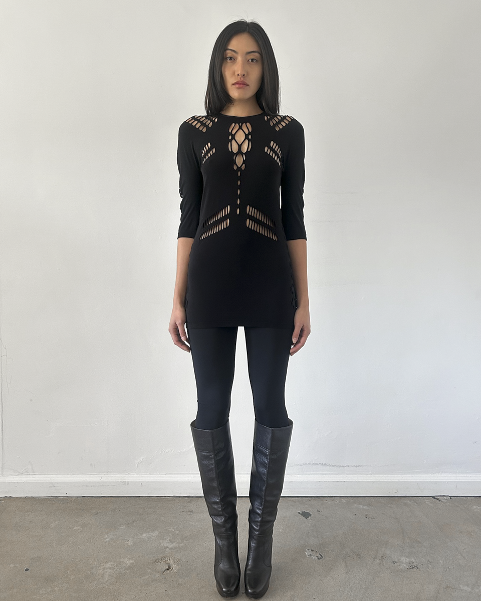 Gucci Cut-Out Mesh Tunic