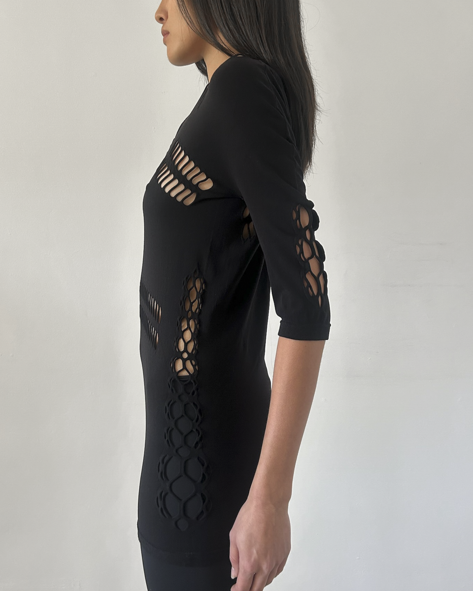 Gucci Cut-Out Mesh Tunic