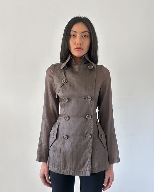 Burberry Black Label Micro Trench Coat