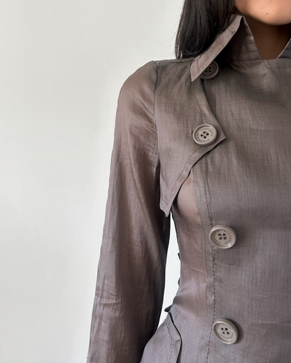 Burberry Black Label Micro Trench Coat