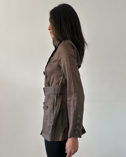 Burberry Black Label Micro Trench Coat