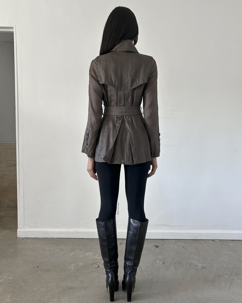 Burberry Black Label Micro Trench Coat