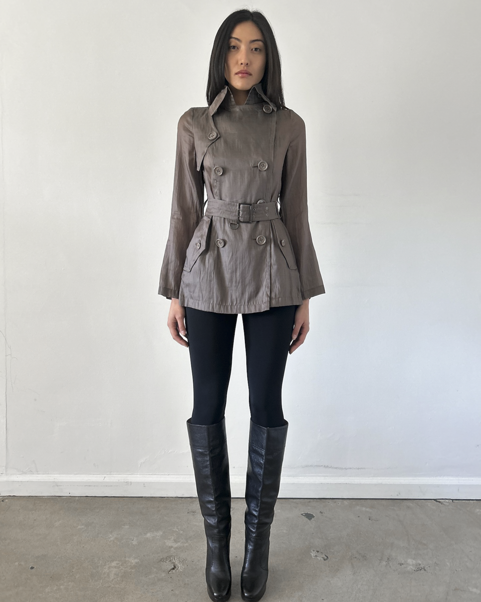 Burberry Black Label Micro Trench Coat