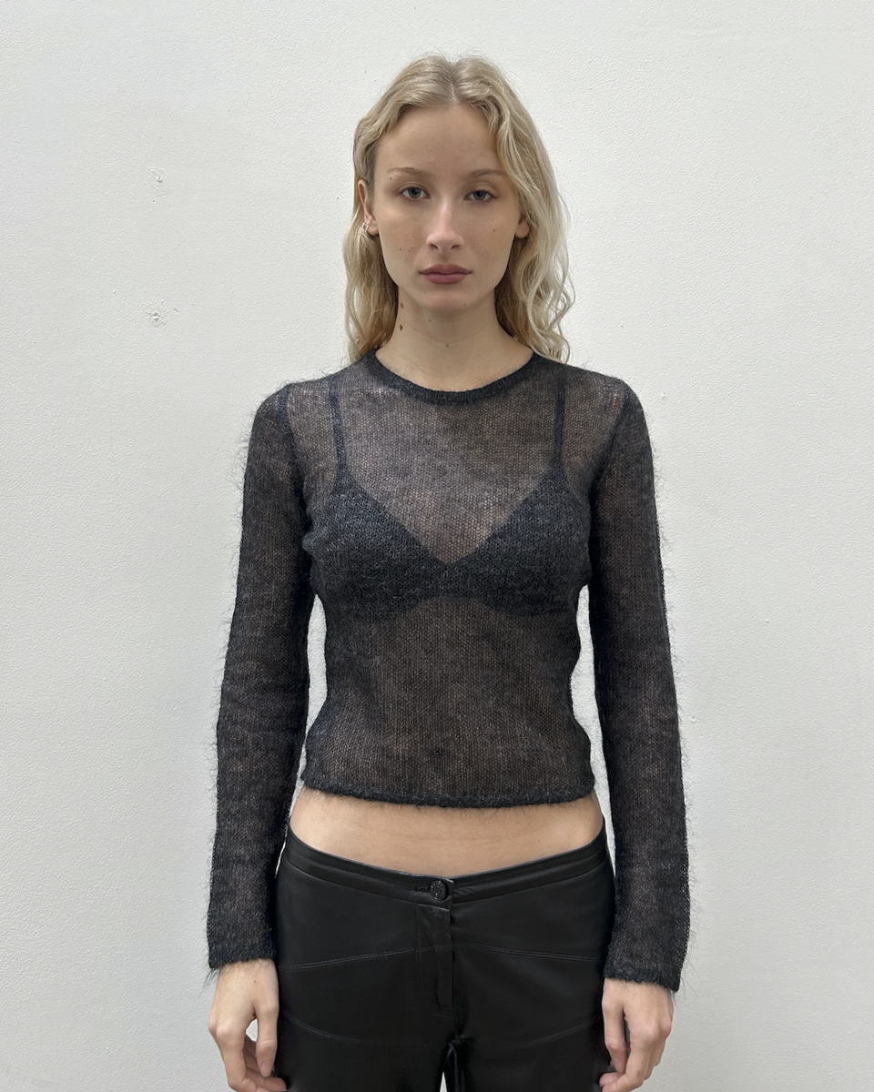 Krizia Mohair Sheer Sweater