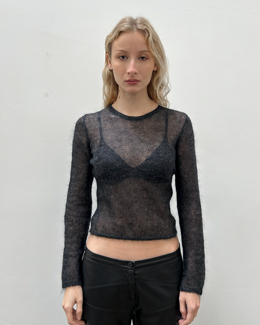 Krizia Mohair Sheer Sweater
