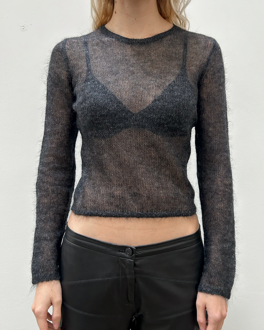 Krizia Mohair Sheer Sweater