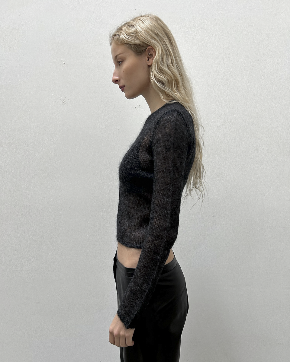 Krizia Mohair Sheer Sweater