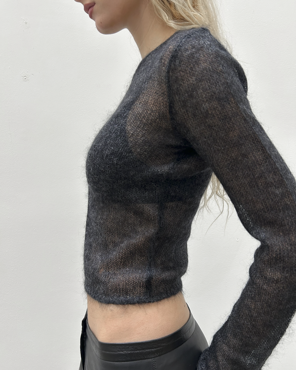 Krizia Mohair Sheer Sweater