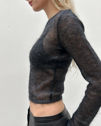 Krizia Mohair Sheer Sweater