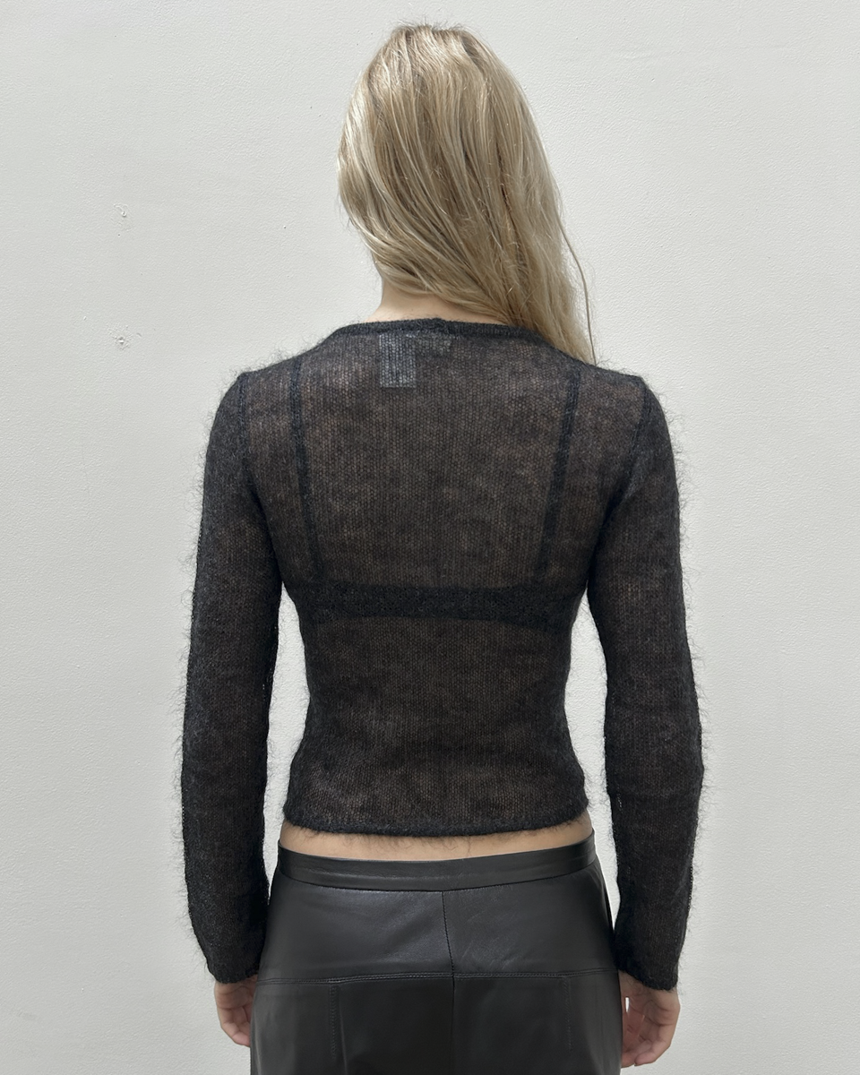 Krizia Mohair Sheer Sweater
