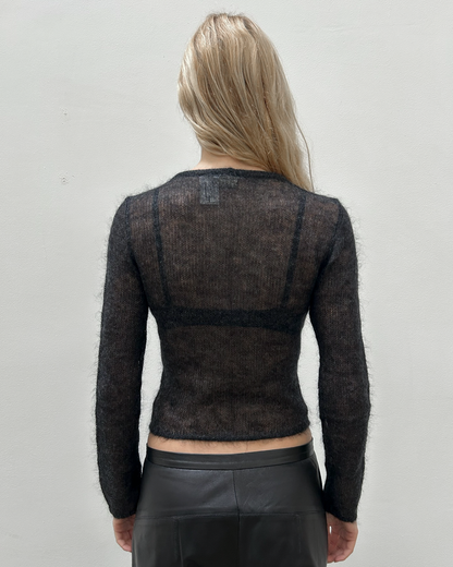 Krizia Mohair Sheer Sweater