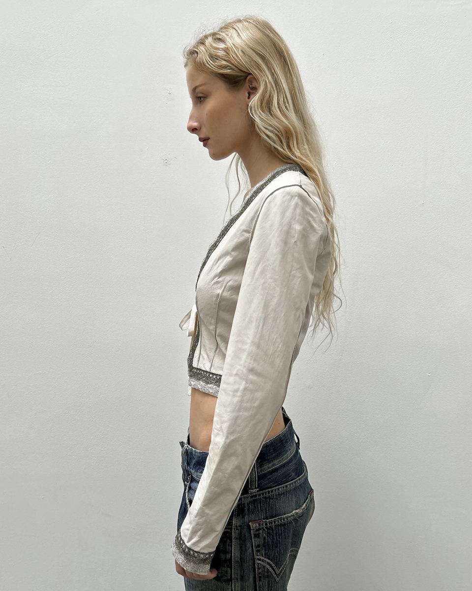 Vintage Cropped Leather Jacket