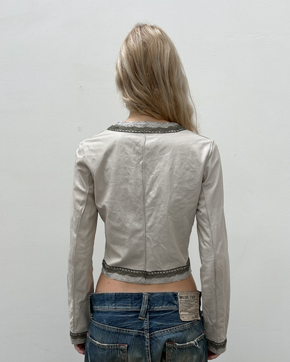 Vintage Cropped Leather Jacket