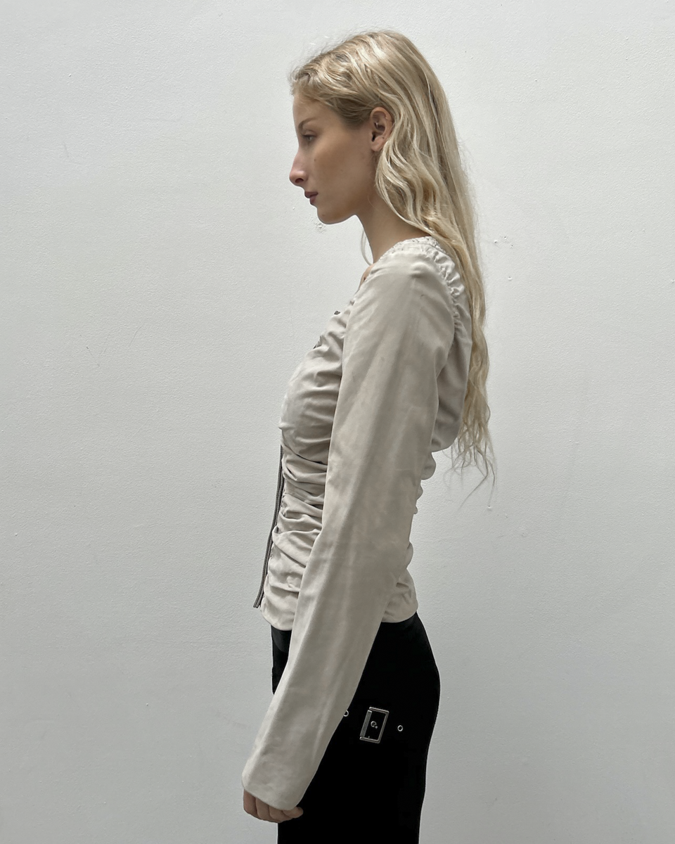 Gucci by Tom Ford SS03 Ruched Leather Jacket