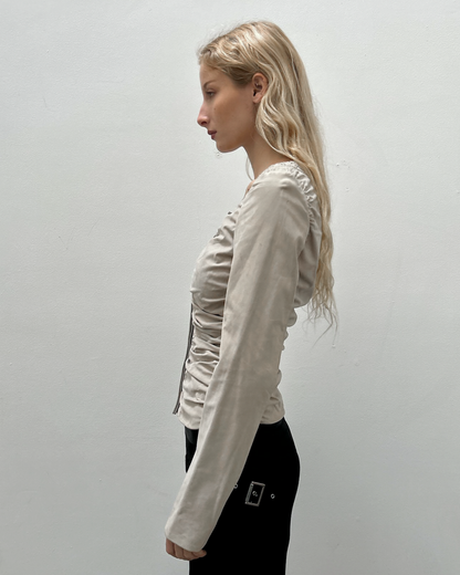 Gucci by Tom Ford SS03 Ruched Leather Jacket