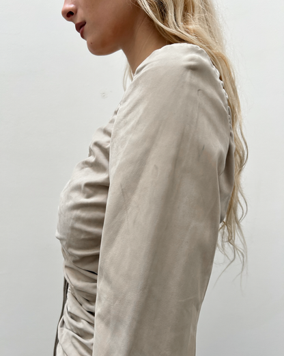 Gucci by Tom Ford SS03 Ruched Leather Jacket