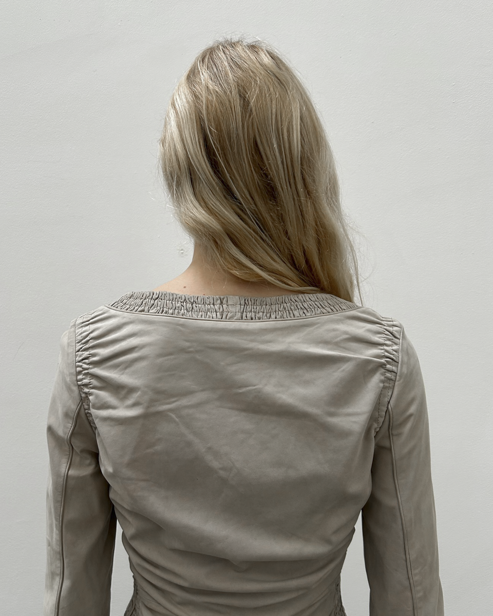 Gucci by Tom Ford SS03 Ruched Leather Jacket