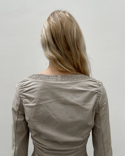 Gucci by Tom Ford SS03 Ruched Leather Jacket