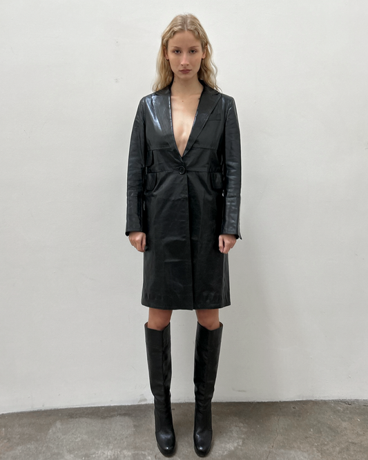Costume National Leather Coat