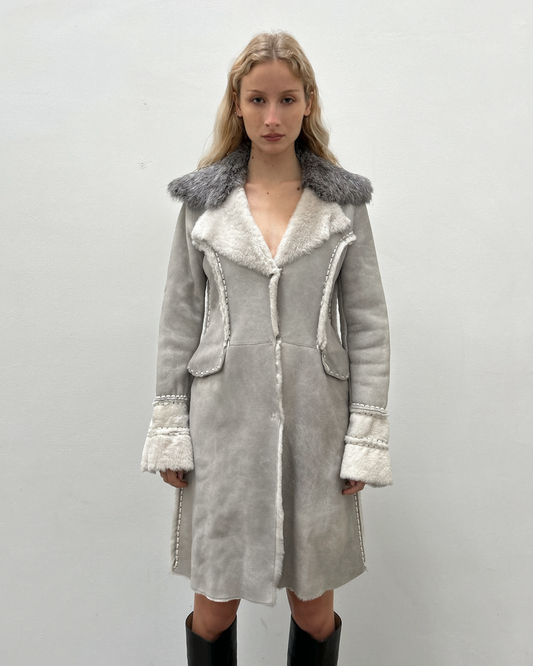 Ermanno Scervino Mouton Shearling Coat