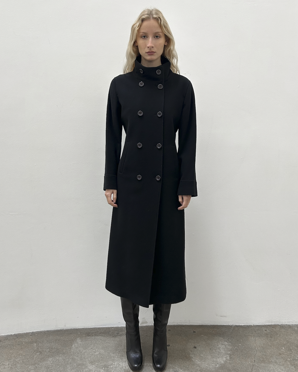 Emporio Armani Double Breasted Wool Coat