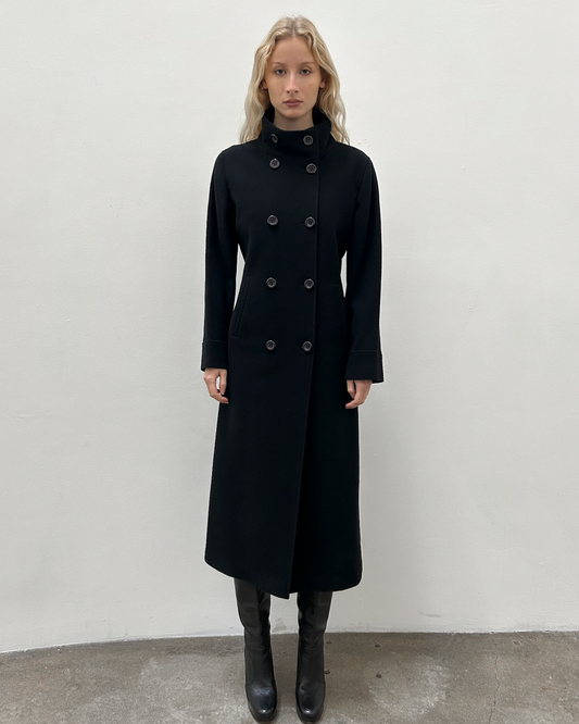 Emporio Armani Double Breasted Wool Coat