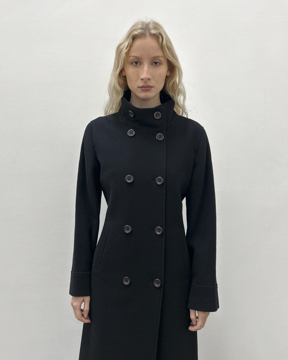 Emporio Armani Double Breasted Wool Coat