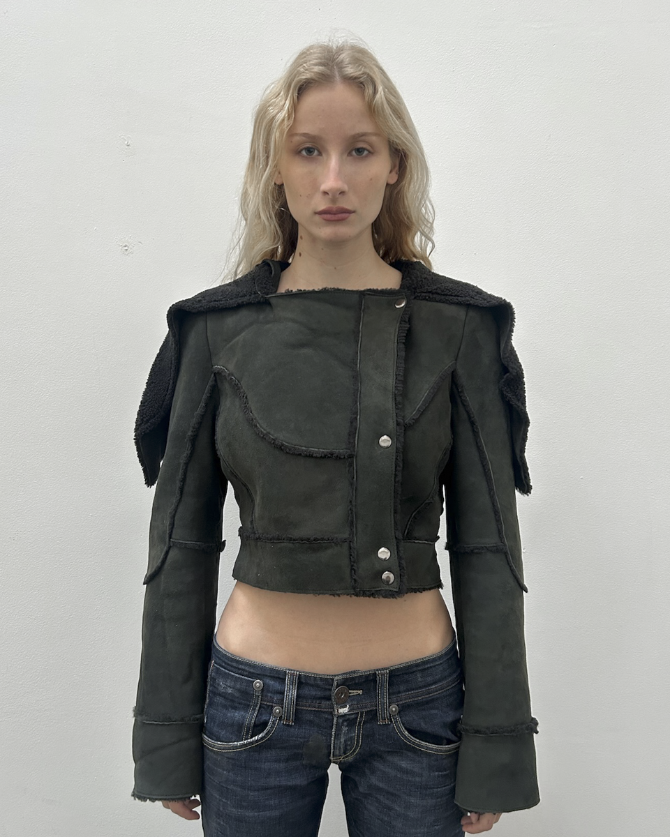 Richard Chai Cropped Lamb Jacket