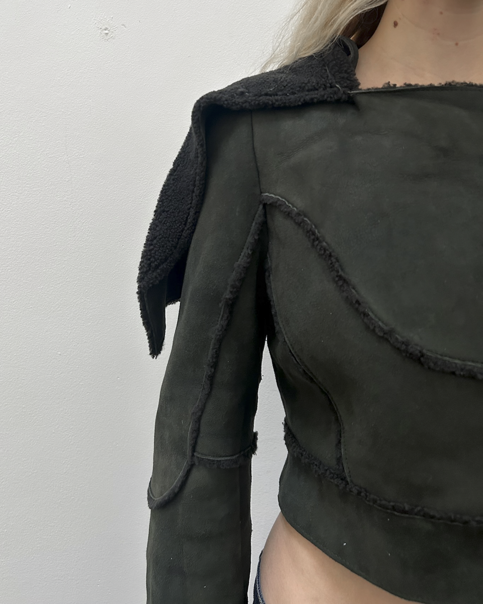 Richard Chai Cropped Lamb Jacket