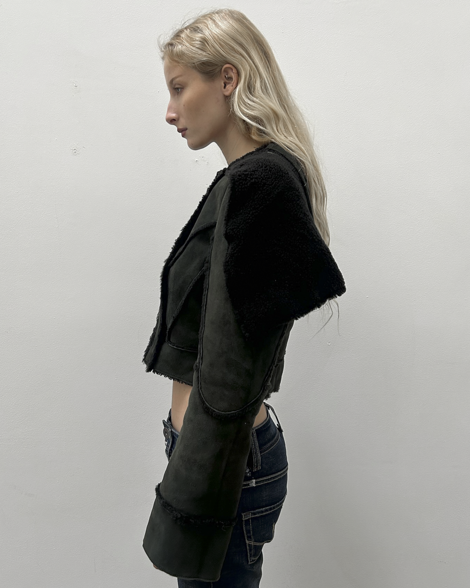 Richard Chai Cropped Lamb Jacket