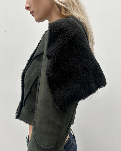 Richard Chai Cropped Lamb Jacket