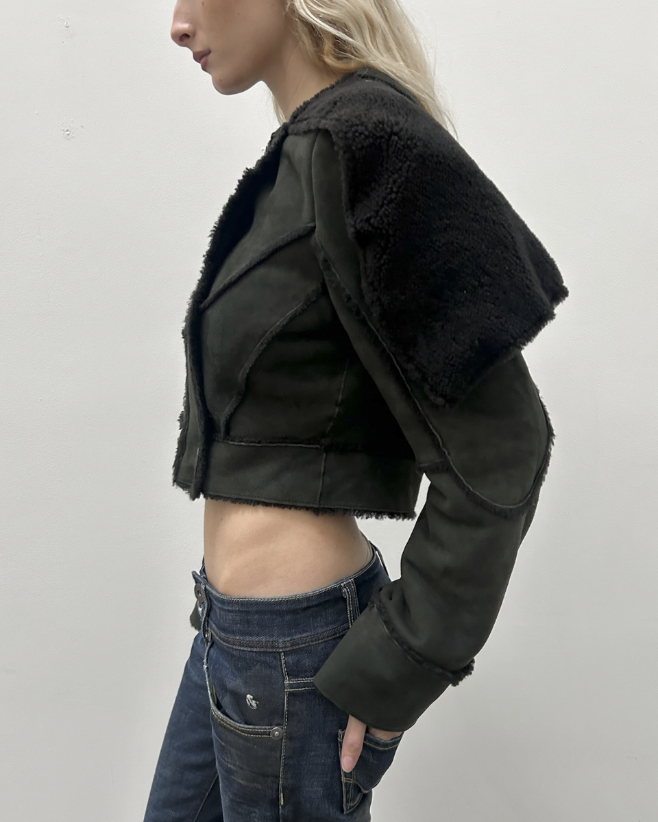 Richard Chai Cropped Lamb Jacket