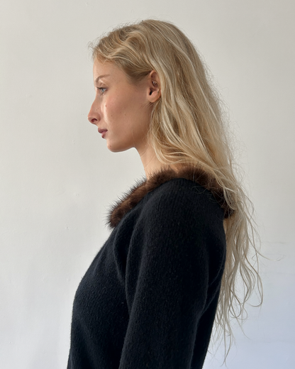Blumarine Fur Trim Sweater