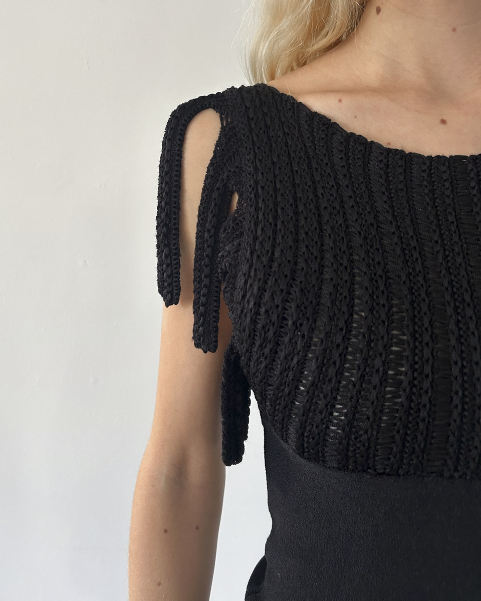 Emporio Armani Fringe Sleeve Top