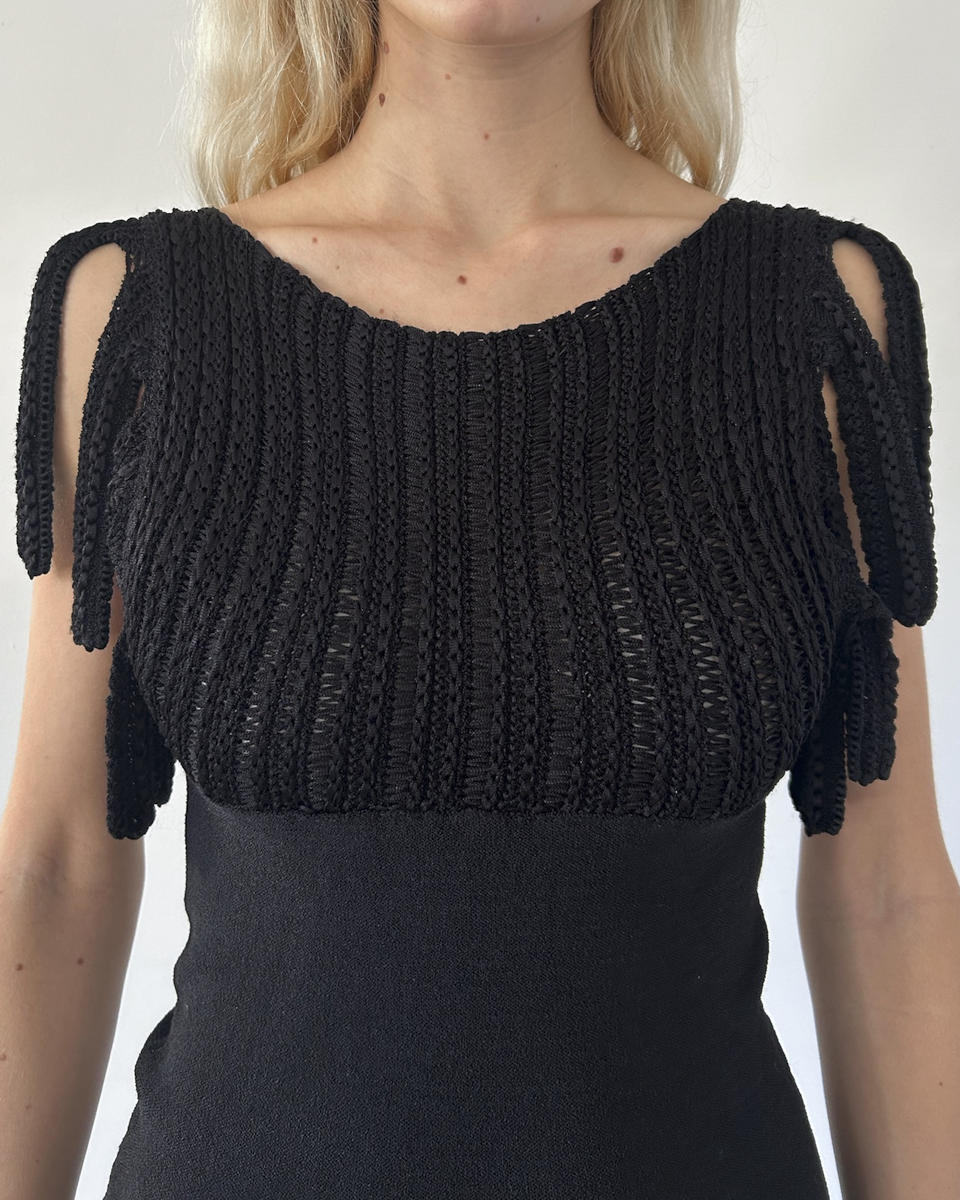 Emporio Armani Fringe Sleeve Top