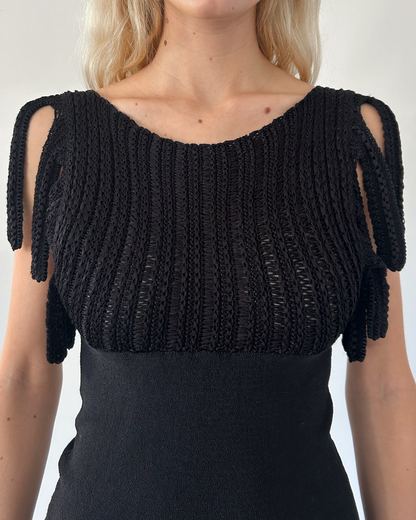 Emporio Armani Fringe Sleeve Top