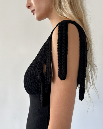 Emporio Armani Fringe Sleeve Top