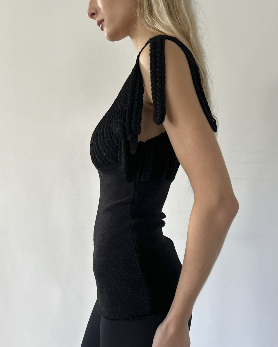 Emporio Armani Fringe Sleeve Top