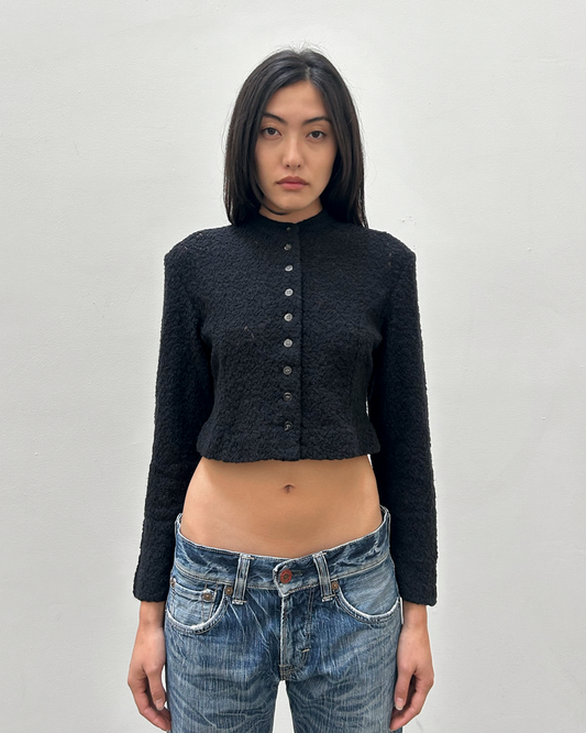 iwish by Y's Cropped Wool Cardigan
