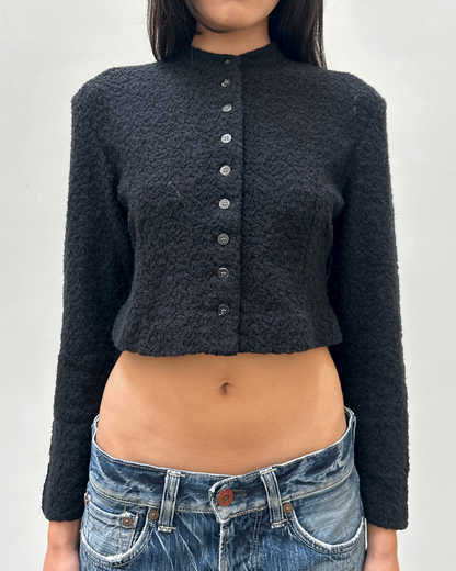 iwish by Y's Cropped Wool Cardigan