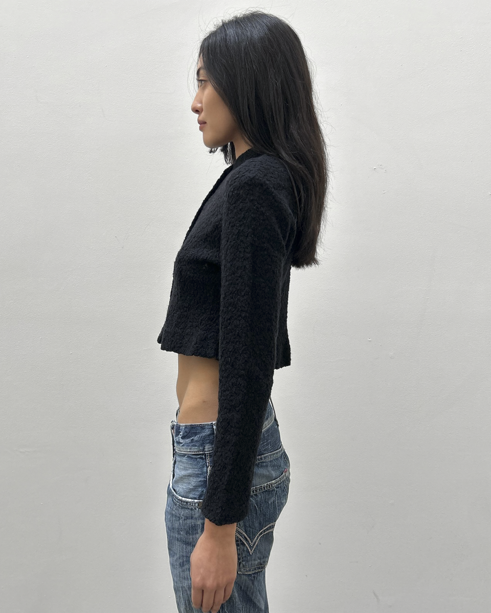 iwish by Y's Cropped Wool Cardigan