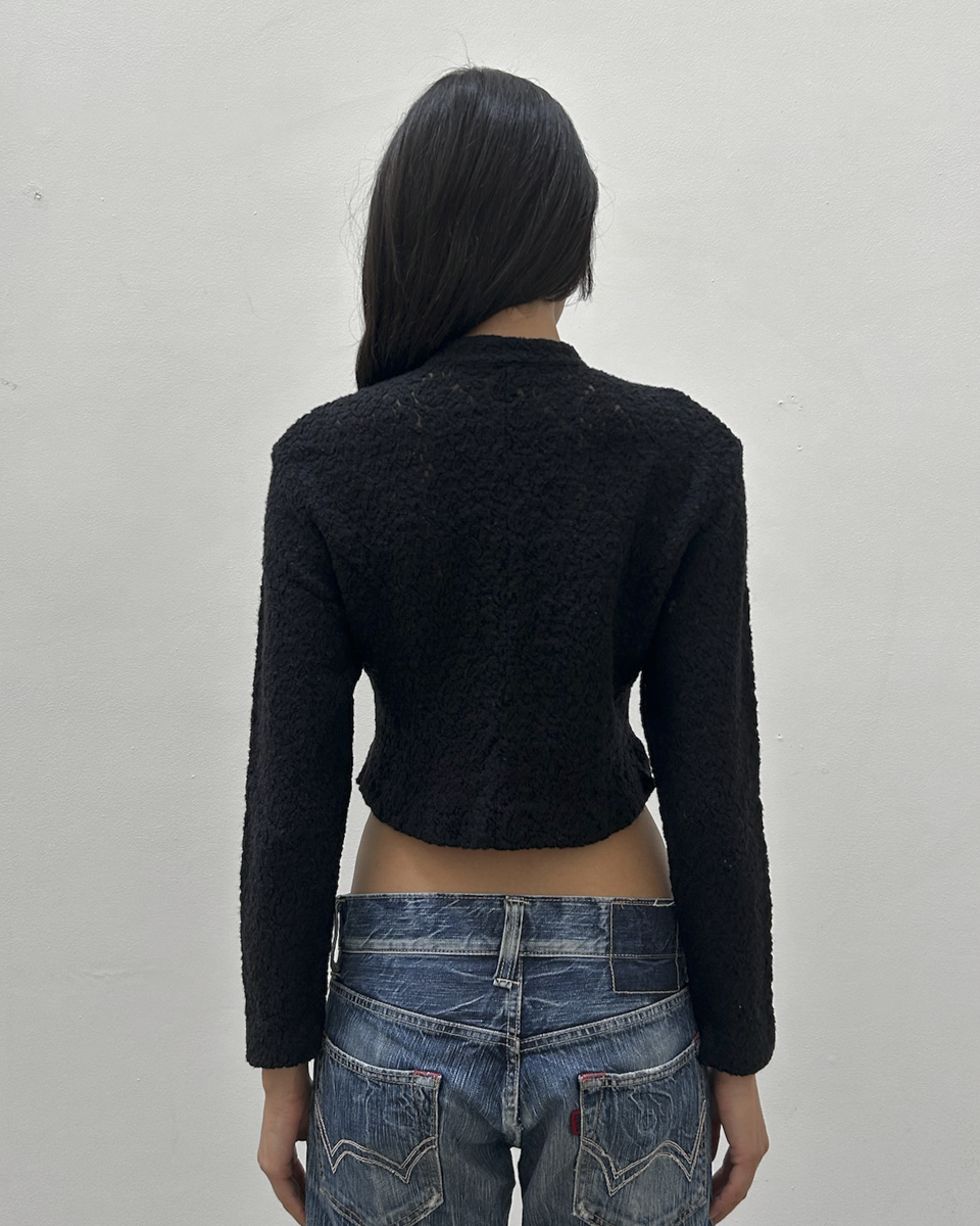 iwish by Y's Cropped Wool Cardigan