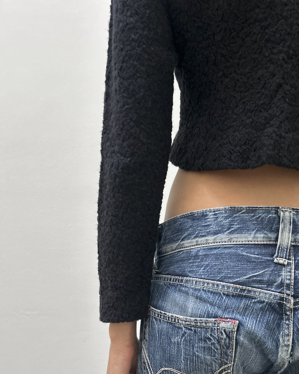 iwish by Y's Cropped Wool Cardigan