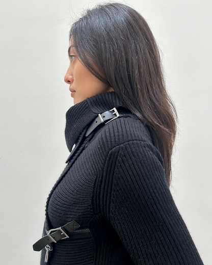 Adolfo Dominguez Buckle Sweater