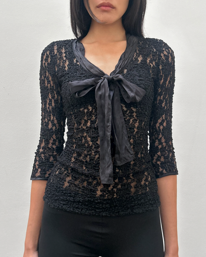 D&G Lace Bow Top